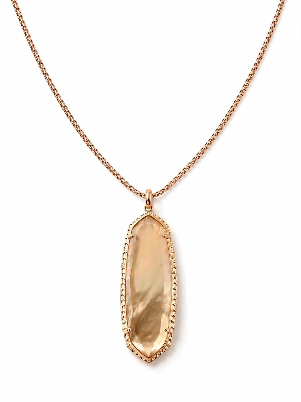 Kendra Scott Layden Rose Gold & Peach Illusion Necklace